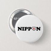 Nippon Love Heart Flag Ronde Button 5,7 Cm (Voorkant /achterkant)