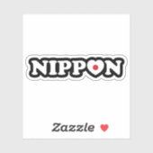 Nippon Love Heart Flag Sticker (Vel)
