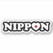 Nippon Love Heart Flag Sticker (Voorkant)
