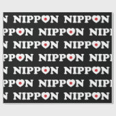 Nippon Love Heart Flag Wrapping Paper Cadeaupapier (Vlak)