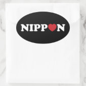 Nippon Love Heart Oval Sticker (Tas)