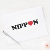 Nippon Love Heart Ovale Sticker (Envelop)