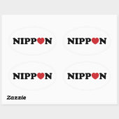 Nippon Love Heart Ovale Sticker (Vel)
