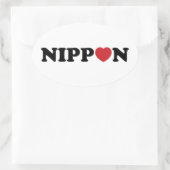 Nippon Love Heart Ovale Sticker (Tas)