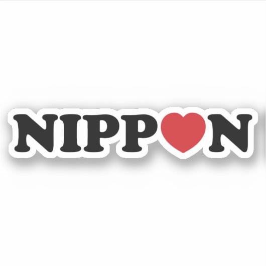 Nippon Love Heart Sticker (Voorkant)