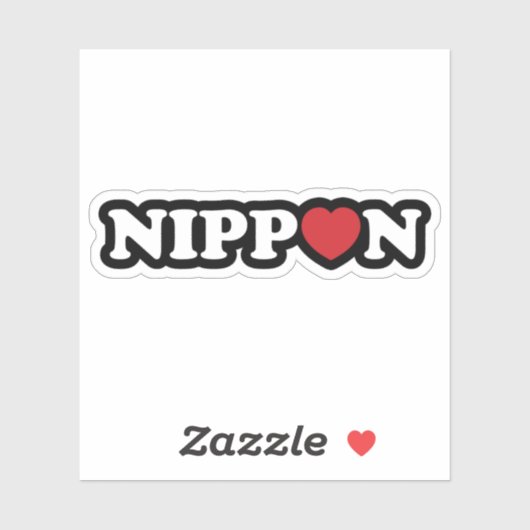 Nippon Love Heart Sticker (Vel)