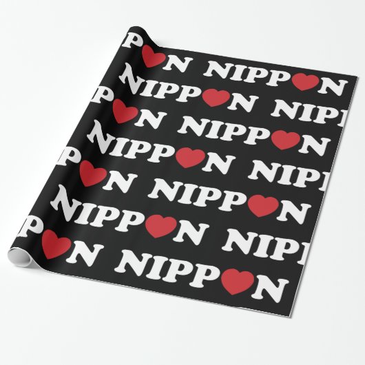 Nippon Love Heart Wrapping Paper Cadeaupapier (Uitgerold)