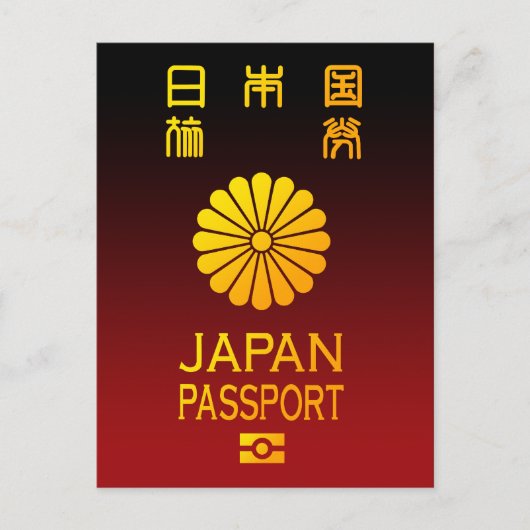 Nippon paspoort briefkaart (Voorkant)