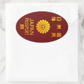 Nippon paspoort ovale sticker (Tas)