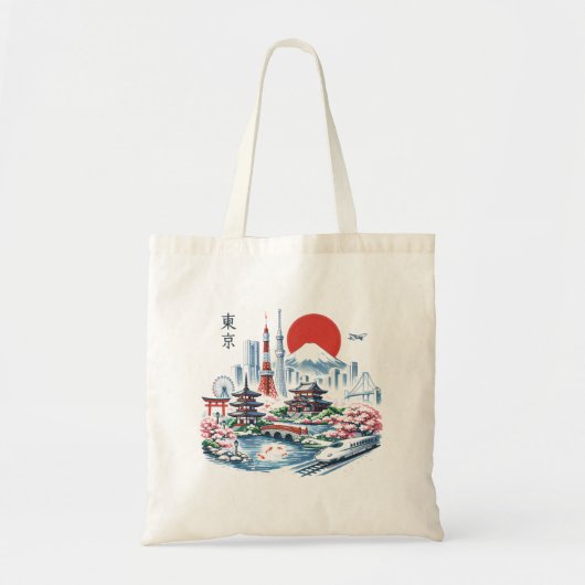 Nippon Sakura Tokyo Kersenbloesem Tote Bag (Voorkant)