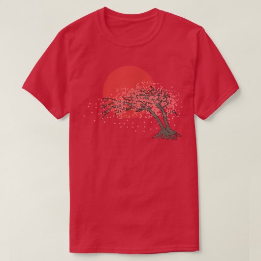 Nippon Style Art Harajuku Cherry Blossoms Japanese T-shirt (Design voorkant)