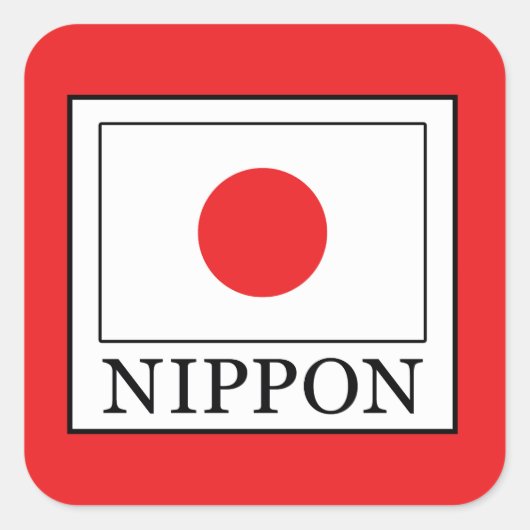 Nippon Vierkante Sticker (Voorkant)