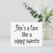 Nippy lieverd glasgow humor banter scottish slang briefkaart (Staand voorkant)