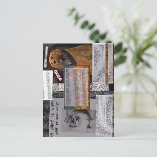 Nippy & Rusty Briefkaart: "Art Strike!"; Boludez Briefkaart (Staand voorkant)