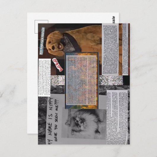 Nippy & Rusty Briefkaart: "Art Strike!"; Boludez Briefkaart (Voorkant / Achterkant)