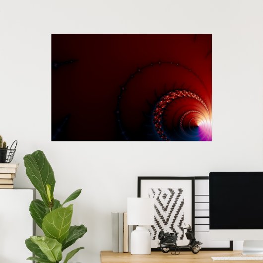 Nips - Fractal Art Poster (Thuiskantoor)