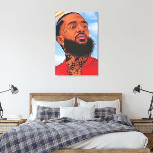 nipsey hussle canvas afdruk (Insitu (Slaapkamer))