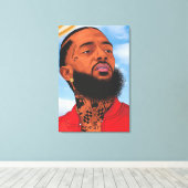 nipsey hussle canvas afdruk (Insitu (Houten vloer))