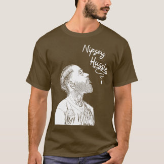 Nipsey Hussle minimalisme in het wit T-shirt