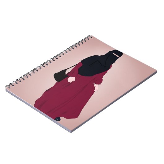 Niqab - Muslimah - Hijab Hand getekend - Hijab Gir Notitieboek (Linkerzijde)