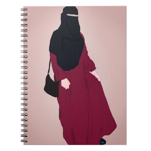 Niqab - Muslimah - Hijab Hand getekend - Hijab Gir Notitieboek (Voorkant)