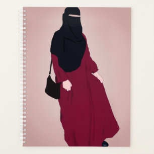 Niqab - Muslimah - Hijab Hand getekend - Hijab Gir Planner