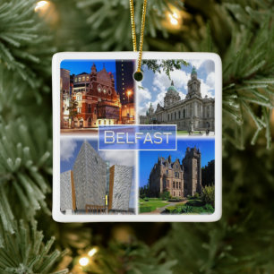 NIR003 BELFAST, Noord-Ierland Keramisch Ornament