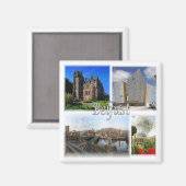 NIR006 BELFAST, Noord-Ierland, Fridge Magneet (Voorkant / Achterkant)