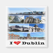 NIR011 DUBLIN "I LOVE", Noord-Ierland, Fridge Magneet (Voorkant)
