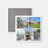 NIR012 DUBLIN, Noord-Ierland, Fridge Magneet (Voorkant / Achterkant)