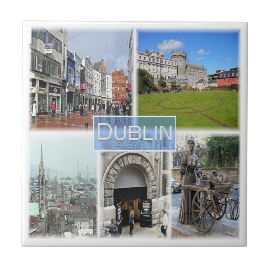 NIR012 DUBLIN, Noord-Ierland, Tegeltje (Voorkant)