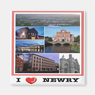 NIR013 NEWRY "I LOVE", Northern Ireland, Fridge Magneet