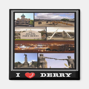 NIR015 DERRY "I LOVE", Noord-Ierland, Fridge Magneet