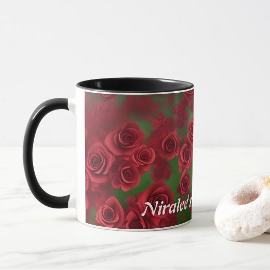 Niralee's Morning Tea Gepersonaliseerd Mok (Met donut)