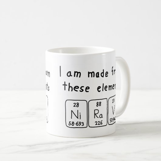 Nirav periodieke lijstnaam mok (Voorkant rechts)