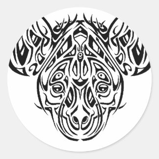 Nire's Hyena Tribal Design Ronde Sticker