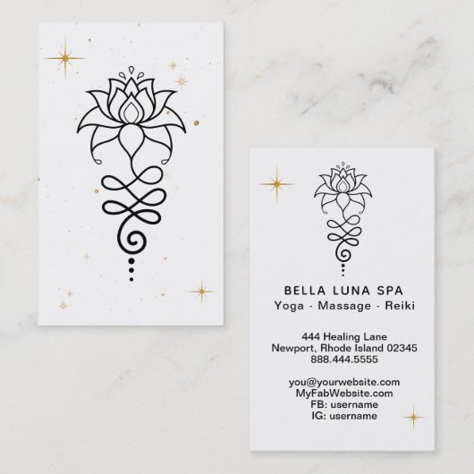 *~* Nirvana Buddhist Sacred Geometry Lotus Cosmic Visitekaartje (Voorkant / Achterkant)