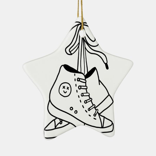 NIRVANA CONVERSE, CONVERSE, SNEAKERS, KUSTONTWERP KERAMISCH ORNAMENT (Rechts)