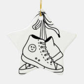 NIRVANA CONVERSE, CONVERSE, SNEAKERS, KUSTONTWERP KERAMISCH ORNAMENT (Voorkant)