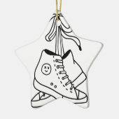 NIRVANA CONVERSE, CONVERSE, SNEAKERS, KUSTONTWERP KERAMISCH ORNAMENT (Links)
