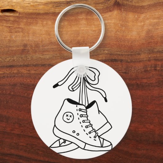 NIRVANA CONVERSE, CONVERSE, SNEAKERS, KUSTONTWERP SLEUTELHANGER (Voorkant)