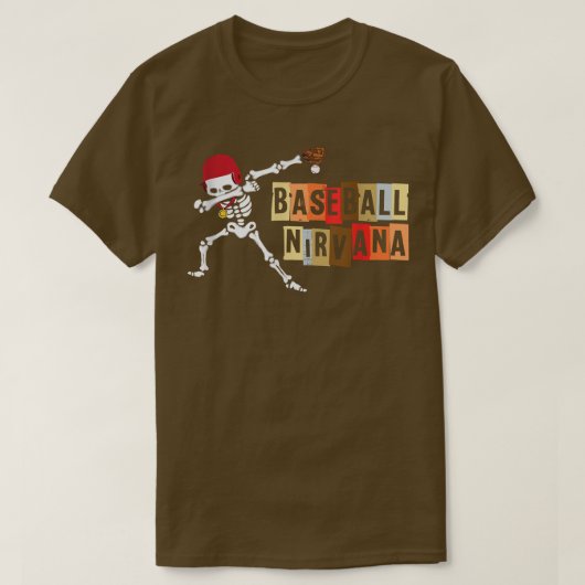 nirvana Dabbing Baseball skeleton T-shirt (Design voorkant)