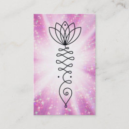 *~* Nirvana Heart Lotus Glitter Rays Reiki Yoga Visitekaartje