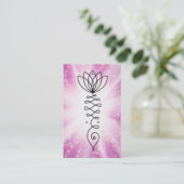 *~* Nirvana Heart Lotus Glitter Rays Reiki Yoga Visitekaartje (Staand voorkant)