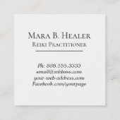 *~* Nirvana Heart Lotus Glitter Rays Yoga Reiki Vierkante Visitekaartje (Achterkant)