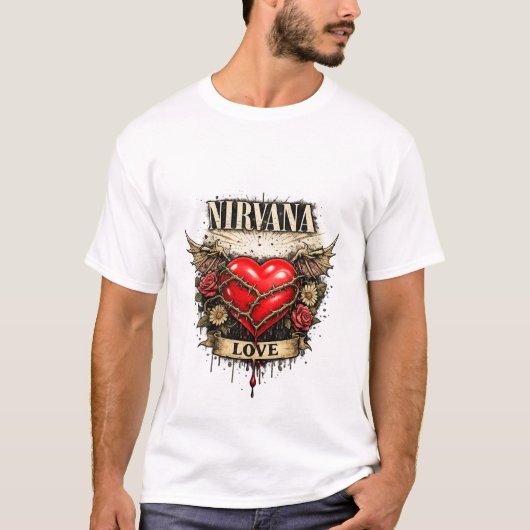 Nirvana Heart Shaped Box T-shirt ontwerp (Voorkant)
