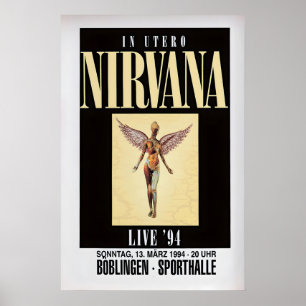 Nirvana In Utero 1994 Concertposter Muziekconcert Poster