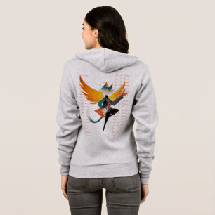 Nirvana Kat met Gitaar & Vleugels – Dames Zip Hood Hoodie