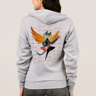 Nirvana Kat met Gitaar & Vleugels – Dames Zip Hood Hoodie