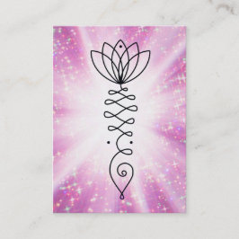 *~* Nirvana Lotus Heart Glitter Rays Reiki Yoga Visitekaartje